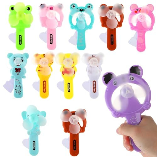12 PCS Ventilador de Enfriamiento Manual para Niños,Ventilador Personal de Verano para Interiores y Exteriores para,que No Requiere Carga Para,Para Oficina de Viajes Aire Libre