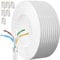 Cavo Ethernet 25 Metri, Bobina Cat 6 Cavo Lan 25m, Lungo per Esterno Resistente alle Intemperie Cavo di Rete, FTP 23 AWG Schermato Gigabit Anti-jamming Cavo Internet Bianco