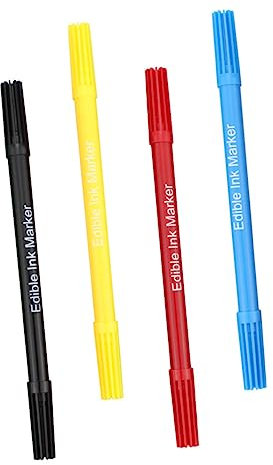 Ciieeo 4pcs Markers Baking Pens for Fondant Cookies Frosting Double Tip Decorating Pens