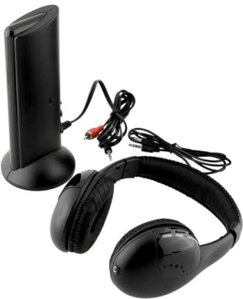 DOITOOL kabellose Kopfhörer mit Mikrofon Funkkopfhörer Geräuschunterdrückung durch Kopfhörer Wireless kopfhörer Wireless Headset mit mikrofon kabelloses Headset mit Mikrofon Black