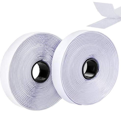 Ysibbon Tiras adhesivas para pared del hogar, sofá, oficina, escuela, coche y manualidades(blanco, 2 cm x 10 m)