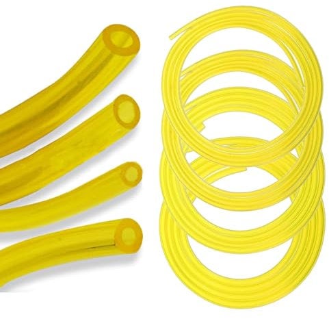 Yingjie 4-Piece Universal Fuel Pipe Set, PVC Plastic, 2x3.5mm, 2.5x5mm, 3x5mm, 3x6mm, Suitable for Chainsaws, Blowers, Pressure Washers, Lawn Mowers