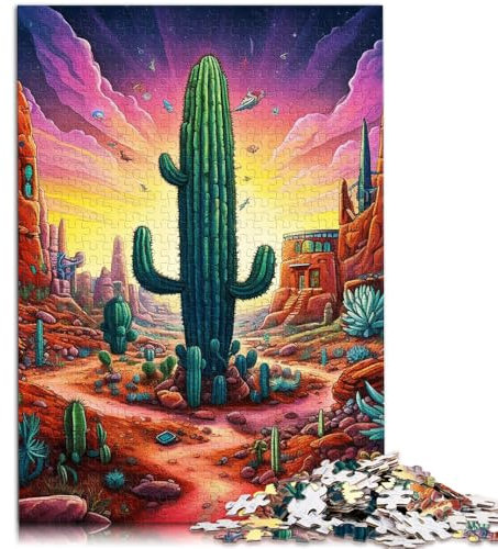 Puzzle 2000 Teile für Erwachsene, Geheimer Kaktus, anspruchsvolles, schwieriges Puzzle, 27,56 x 39,37 Zoll, gutes Geschenk, geeignet für Teenager ab 14 Jahren