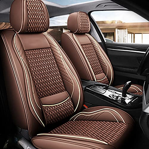 Romanbin Autositzbezug Für Dacia Duster Prestige Braun CT13 | Komplettset 5-Sitze Autositzbezügen Leder Autositzbezüge Porosität Sitzbezüge Vorne und Hinten Sitzschoner