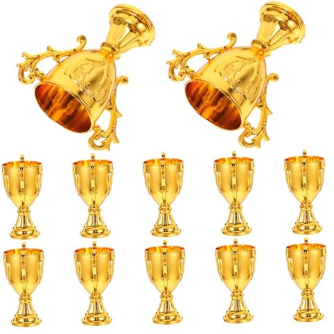 Veemoon 12stücke Goldene Trophäen Aufbewahrungsbox Für Mädchen Für Wettbewerbe Feiern Teilnahmegeschenk Mit Mehreren Fächern Für Organisierte Aufbewahrung