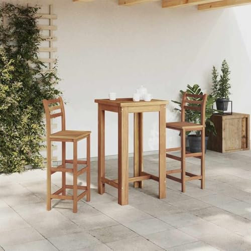 WSJHUHK Möbel, Tische, Küchen- und Esszimmertische, Bartisch, massives Akazienholz, 60 x 60 x 105 cm