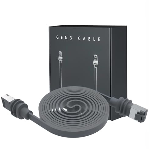 Elfcam - 10m Cable Ethernet Plano Cat 6A para Starlink Gen 3 y Mini, 10Gbps, IP68 Impermeable, RJ45, Instalación Interior/Exterior, 9.2×3.2mm, Alta Velocidad de Red
