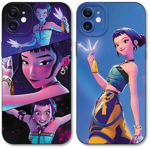 TBNMBGY 2 Stück Handyhülle für iPhone 11 6,1 Hülle, Silikon Weiche TPU Schutzhülle mit Kpop Hunters Idol Zoey Rumi Mira Cartoon Character Muster Fallschutz Kameraschutz Mädchen Case,Cute