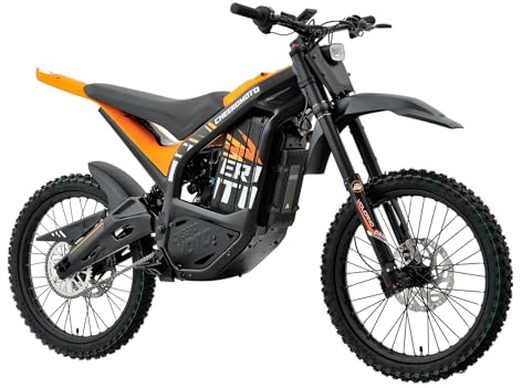 Electric Dirt Bike for Adults, 72V 8500W(Peak) – 52MPH Top Speed Motorcycle with Hydraulic Brakes, Off-Road Suspension, Removable Battery, Long Range, Built for Hills, Trails & Wild Terrain, Orange