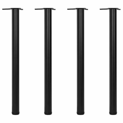 RCODSSK Lot de 4 pieds de table réglables en hauteur - Noir - 870 mm - Pieds à vis réglables pour tables et plans de travail - Pieds de rechange robustes