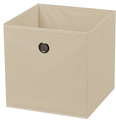 2 Stück Faltbox Creme 28 x 28 x 28 cm Aufbewahrungsbox faltbar