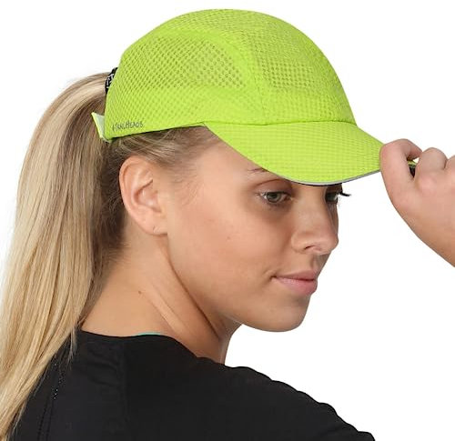TrailHeads Cap Damen zum Joggen - Race Day Performance Cappy Frauen - Leichte & Schnell Trocknende Sport Cap Damen Sommer aus Mesh mit Reflektierendem Rand - frisches grün