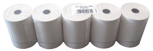 Heipa 5508040702 - 5 Thermorollen 80 x 64 x 12 mm, 50 Meter, unbedruckt