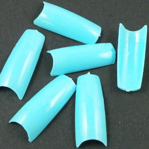 500 pcs New Professional French false nails for acrylic nail art tips design decoration Blue