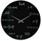 levandeo Designer Wanduhr aus Glas - 35cm schwarz - Mathe Mathematik Mathematic Zahlen Formeln - Design Uhr Glasuhr 35 cm rund