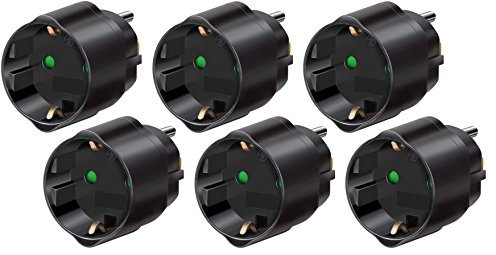 6er Sparpack Brennenstuhl Reisestecker/-adapter Schutzkontakt für USA, Japan schwarz, 1508550 (6, Adapter Japan & USA)
