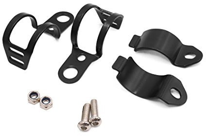 sourcingmap 2Pcs Motorcycle Fork Clamp Turn Signal Light Mount Brackets Black