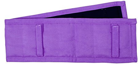 QHP Longier-Schabracke Longier Pad Synthetik mit Gurtschlaufen und Klettverschluss Viele Farben (Pony, Passion Flower)