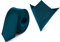 Ladeheid Herren Schmale Krawatte & Einstecktuch Set SP/P (150cm x 5cm, 22cm x 22cm, Dunkel smaragdgrün)