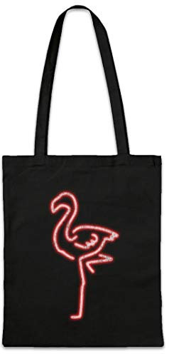Urban Backwoods Neon Flamingo Hipster Bag Beutel Stofftasche Einkaufstasche