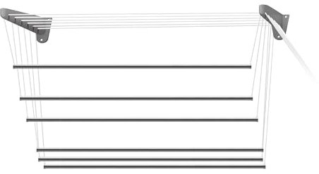 Jumbo INOX Steed120 Wäscheständer aus Edelstahl, Mehrfarbig, 120 cm
