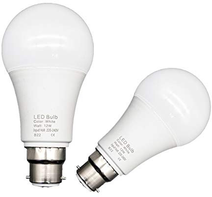 Chicaya Bayonet Cap Light Bulb 12W 1180LM (100W Equivalency) LED Bulb B22 Warm White 3000K, 2-Pack (2 Pack)