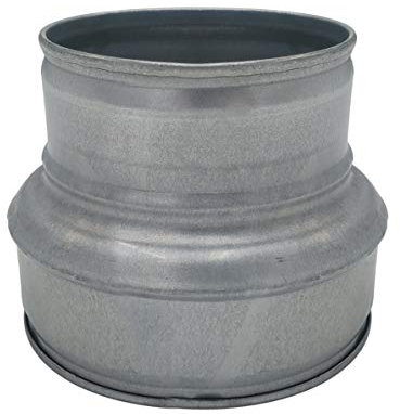 Senua Metal Extraction Fan Galvanized Aluminium Ducting Reducers Ventilation Pipe Hydroponic Available in 5 6 8 10 12 Inch Dia (125-100mm)