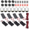 GTIWUNG 8Pcs DC 1.5-6V 15000-16500RPM Mini Electric Motor for DIY Toys, 8PCS Mini Boat Switches, 8PCS 3V 2AA Battery Holder, 2PCS Red and Black 22AWG Cable 1m, 16PCS Croc Clips