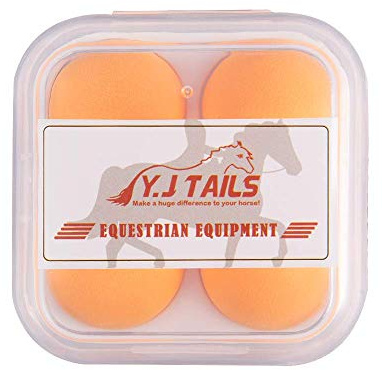 Y.J TAILS Pferde-Ohrstöpsel, Ohrstöpsel, Schaumstoffball, geräuschdämpfend, weich und bequem, wiederverwendbar (Orange – 4 Stück)