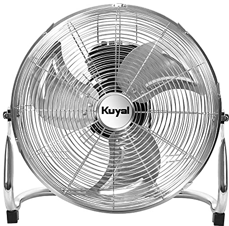 Kuyal Floor Fan, Electric Air Circulator Fan 55cm 3 speeds Floor Standing Cooling Fan, Pedestal Fans 18'' for Home, Garage, Gym and Office, 100W…