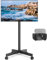 Rfiver Mobile TV Cart Rolling TV Stand for 23-60 Inch Screens, Portable TV Stand on Wheels with Tilt and Height Adjustable, Outdoor TV Mount Stand Holds up to 88 lbs for Home Office MAX VESA 400x400mm