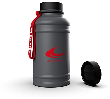 Daikoku - Botella de Agua de Acero Inoxidable 1.3L | A Prueba de Fugas | Aislamiento Térmico de Doble Pared | Perfecta para Gimnasio, Senderismo y Viajes | Gris