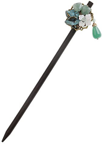 Bâtons De Cheveux En Bois Imitation Jade Baguettes De Cheveux Décoratives Pour Cheveux Épais Épingles À Cheveux Élégantes Faites À La Main Baguettes En Bois Classiques Chinoises Pour Accessoir