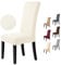 BalladHome Stuhlhussen 4 Stück Stuhlbezüge Stretch Stuhlbezug Elastische Spandex Stuhlhussen Universal Abnehmbare Waschbar für Hotel Party Bankett (Cremeweiß, 4 Stück)-M