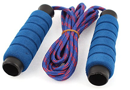 Ruilogod Poignée en mousse Poignée Sports Sauter une corde à sauter 2m Longueur bleu