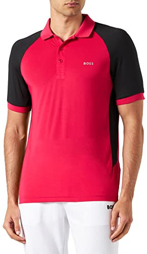 BOSS Hommes Pauletech Polo Slim Fit Color Block en Tissu Stretch performant