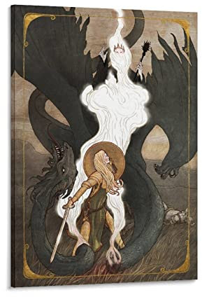 Vintage-Poster Eowyn Vs Nazgul auf Leinwand, Kunst, Poster und Wandkunstdruck, modernes Familien-Schlafzimmer, Dekoration, Poster, 60 x 90 cm