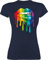 Shirt Damen - Kleidung Pride Flag - Lippen LGBT & LGBTQ - L - Navy Blau - Regenbogen Tshirt Outfit CSD lippe Funshirts für Frauen Lesbian Mund t-Shirts lqbtq Shirts Gay Oberteil lgbtqia t-Shirt