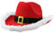 Mauqfra Weihnachtsmann Cowboyhut Weihnachten Party Cap Western Filzhut Rot Cowgirl Hut Breite Krempe Sommerhut Jazz Hut für Damen Herren, Siehe Abbildung, One size