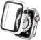 Tuocal Protector Carcasa Smartwatch compatible con Apple Watch 40 mm Series 6 5 4 SE, Carcasa Dura Completa Ultrafina, Cristal Templado Transparente