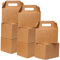 Shallive 15 Pcs Large Treat Boxes 9x6x6 Inch Brown Gable Gift Boxes with Handle Kraft Lunch Boxes Recycled Paper Gift Bags Take Out Cookie Boxes Welcome Boxes For Baby Shower Birthday Party Supplies