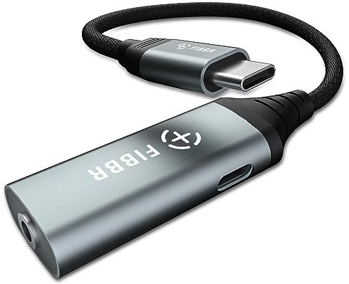 FIBBR USB C auf 3,5mm Klinke Kopfhörer Adapter und Laden, 2 in 1 USB Typ C Aux Adapter mit PD 60W Schnellladung für Samsung S22/S22+/S22 Ultra/S21/S20, iPad Air 5, Huawei P50 Pro/Mate40, Pixel 7/6pro