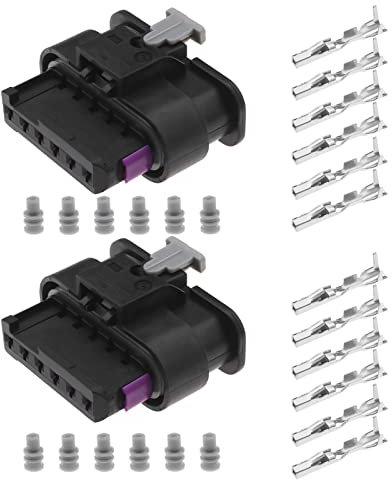 eMagTech 2 X 6-poliger Auto-Rücklicht-Rücklichtstecker 61132359993. Kompatibel mit BMW 1er, 2er, 3er, 4er, F20, F21, F22, F23, F28, M2, F30, F31, F32, F33, F36. 6-poliger Elektrischer Stecker