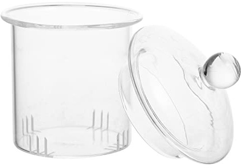 BESTonZON Ersatz-Tee-Ei Glas Mit Deckel Hochhygienischer Glas-Filtersieb Tee-Diffusor Für Glas- Teekessel Lose Teeblätter