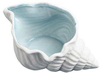 Plateau de Conque/étoile de Mer/coquille en Céramique, Porte-bibelot de Bol de Rangement Créatif Bleu, Plateau de Bibelot de Style Océan Porte-boucles D'oreilles Porte-bonbons pour Décor(Type A)