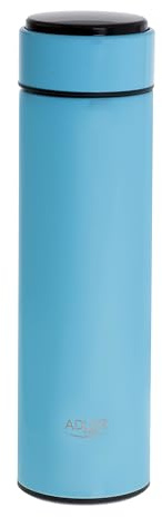 ADLER EUROPE AD4506BL Thermobecher, Kaffee- und Teeflasche Inhalt 473ml, Temperaturanzeige, Fussseparator, Trennwände, heiß bis 8 Stunden, kalt bis 12 Stunden