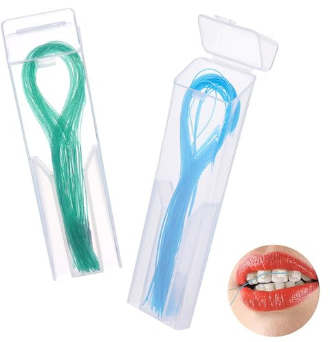 Amabro Enhebradores De Hilo Dental, 100 Seda Dental Enhebradores De Hilo Dental Multifuncionales De Limpieza Profunda Para Aparatos Ortopédicos Puentes E Implantes Enhebradores Dentales
