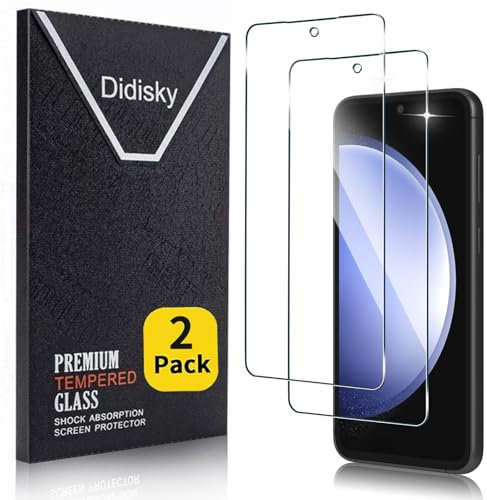 Didisky Lot de 2 Protecteur Verre Trempé pour Samsung Galaxy S23 FE 6.4'' (Pas pour Samsung S23), Film Protection écran, dureté 9H, Pas de Bulles, Haute définition