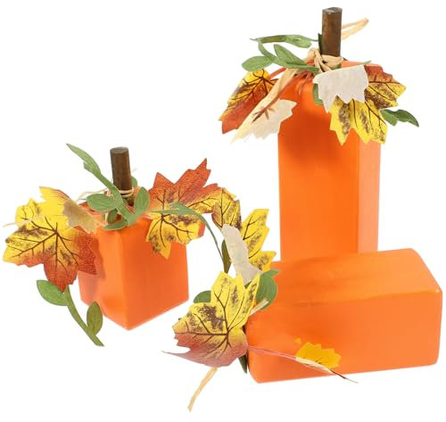 Cabilock 3St Thanksgiving-Holzverzierungen herbstliche tischdeko Herbstlicher Teelichthalter Herbstliches Holzdekor Wohnkultur Herbstdeko Dekorationen für gestuftes Tablett