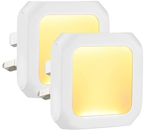 Miawtro Night Light Plug in Wall, 2 Pieces LED Night Light with Motion Sensor, 2 Modes of Plug in Night Lights for Hallway, 3200k Warm, Night Lights for Kids, Bedroom, Hallway, Stairs